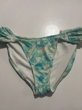 Shade & Shore Teal Floral Bikini Bottoms